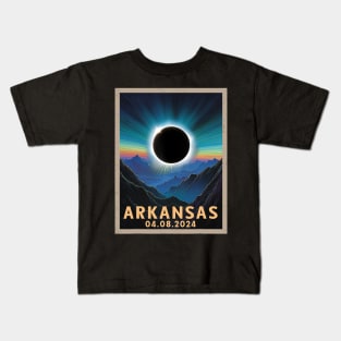 Total Solar Eclipse 2024 Arkansas Kids T-Shirt